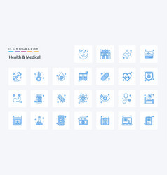 25 Health And Medical Blue Icon Pack