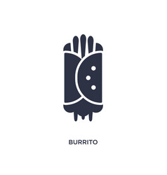 Burrito Icon On White Background Simple Element