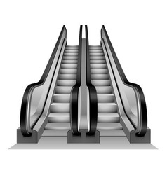 Escalator Stairs Mockup Realistic Style