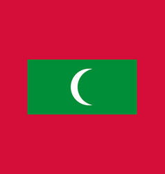 Flag Of Maldives Official Colors Flat