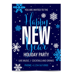 Happy New Year Holiday Party Banner Or Poster