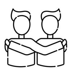 Male Couple Line Icon