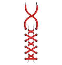 Red Lace Shoes Scheme Of Tying Shoelaces Icon