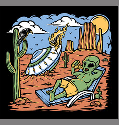 Alien Stranded In The Desert