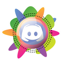 Multicolor Icon A Discord On White Background