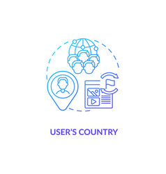 User Country Blue Gradient Concept Icon