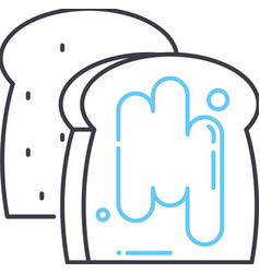 Butter Cake Line Icon Outline Symbol