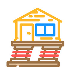 House Protect Earthquake Color Icon