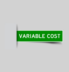 Label Sticker Green Color In Word Variable Cost