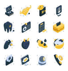 Pack Of Medical And Healthcare Flat Icons