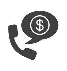 Phone Talk About Money Glyph Icon