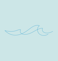 Sea Wave Pattern Minimalism Concept One Line