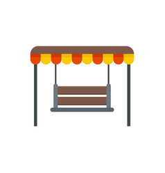 Swing Garden Chair Icon Flat Isolated