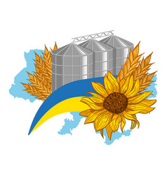 Ukraine Crisis Wheat Storage Elevators Behind