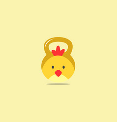 Cute Rooster Kettle Bell Fitness Gym