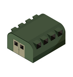 Military Barracks Base Camp Isometric Icon