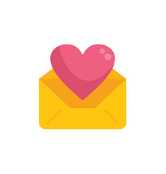 Online Dating Love Mail Icon Flat Social