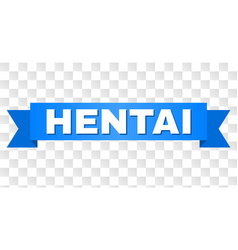 Blue Ribbon With Hentai Text