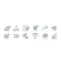 Business Target Goal Doodle Icons