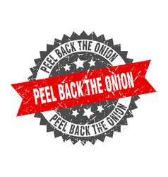 Peel Back Onion Stamp Grunge Round Sign