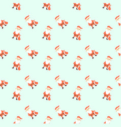 Seamless Pattern With Santa Claus