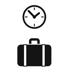 Travel Bag Icon Simple Waiting Area