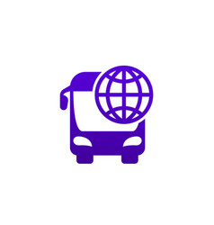 Bus Trip Or Tour Icon On White