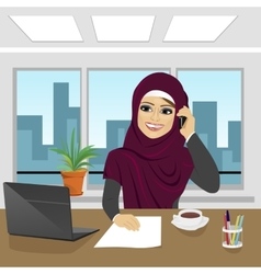 Business Arab Woman With Laptop At Office