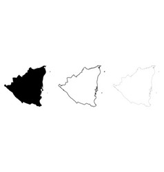 Nicaragua Country Map Silhouette