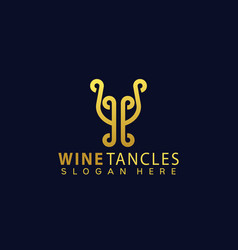 Abstract Wine Tentacle Drink Logo Design