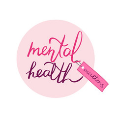 Mental Health Matters Quote Lettering Selfcare