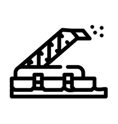 Sod Peat Collector Machine Line Icon