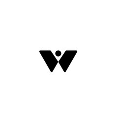 Abstract Modern Letter Logo W V With Man Sign