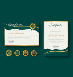 Green Certificate Of Achievement Template