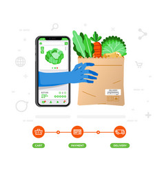 Online Groceries Shopping App On Mobile Phone