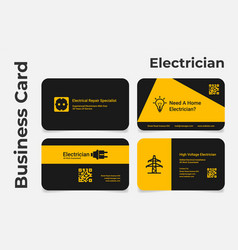 Professional Electrician Business Card Set