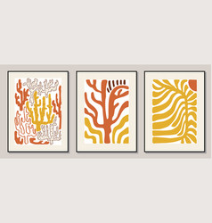 Coral Poster Matisse Art Style Random Organic