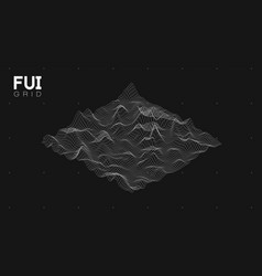 Fui Gui 3d Landscape Scan Grid Abstract