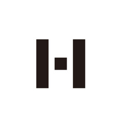 Letter H Dot Geometric Symbol Simple Logo