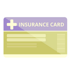 Medical Card Icon Cartoon Helath Insurance