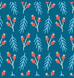 Christmas Seamless Pattern With Greenery