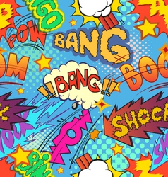 Boom comic book explosion elements Royalty Free Vector Image