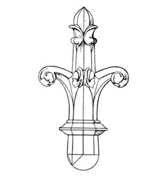 Early Gothic Finial Three Dimensional Cross