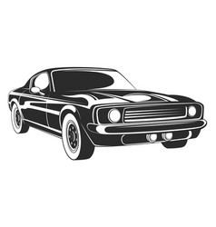 Muscle Car Icon Black Vintage Auto Vehicle