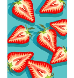 Strawberries On Blue