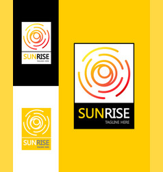 Sun Rise Logo Set Colorful Style For Travel