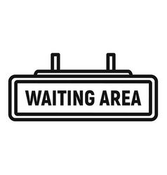 Waiting Area Sign Icon Outline Wait Room