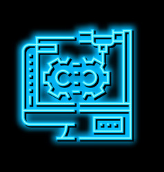 Rapid Prototyping Neon Glow Icon