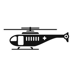 Ambulance Helicopter Icon Simple Aerial