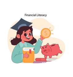 Child Financial Literacy Concept Flat